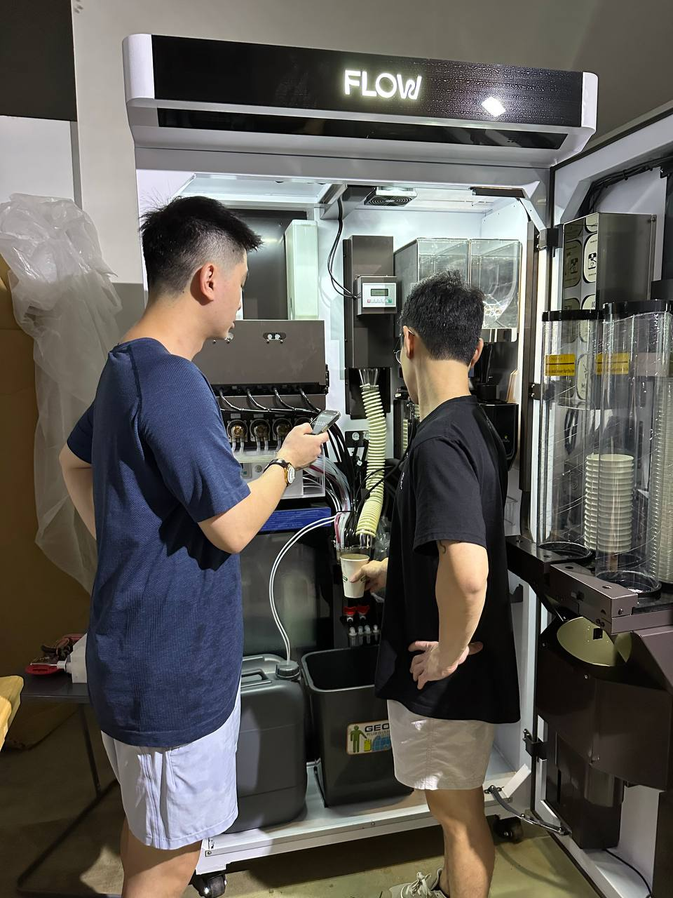 Late nights maintaining and iterating on the machine hardware.