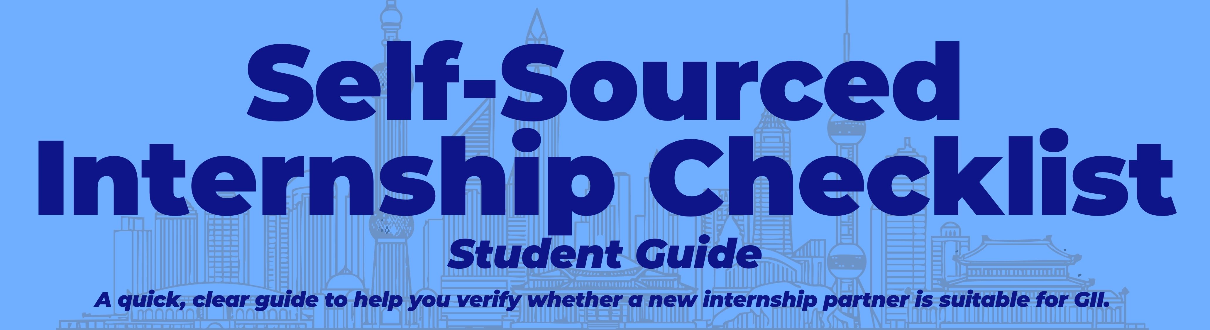 Self Sourced Internship Checklist