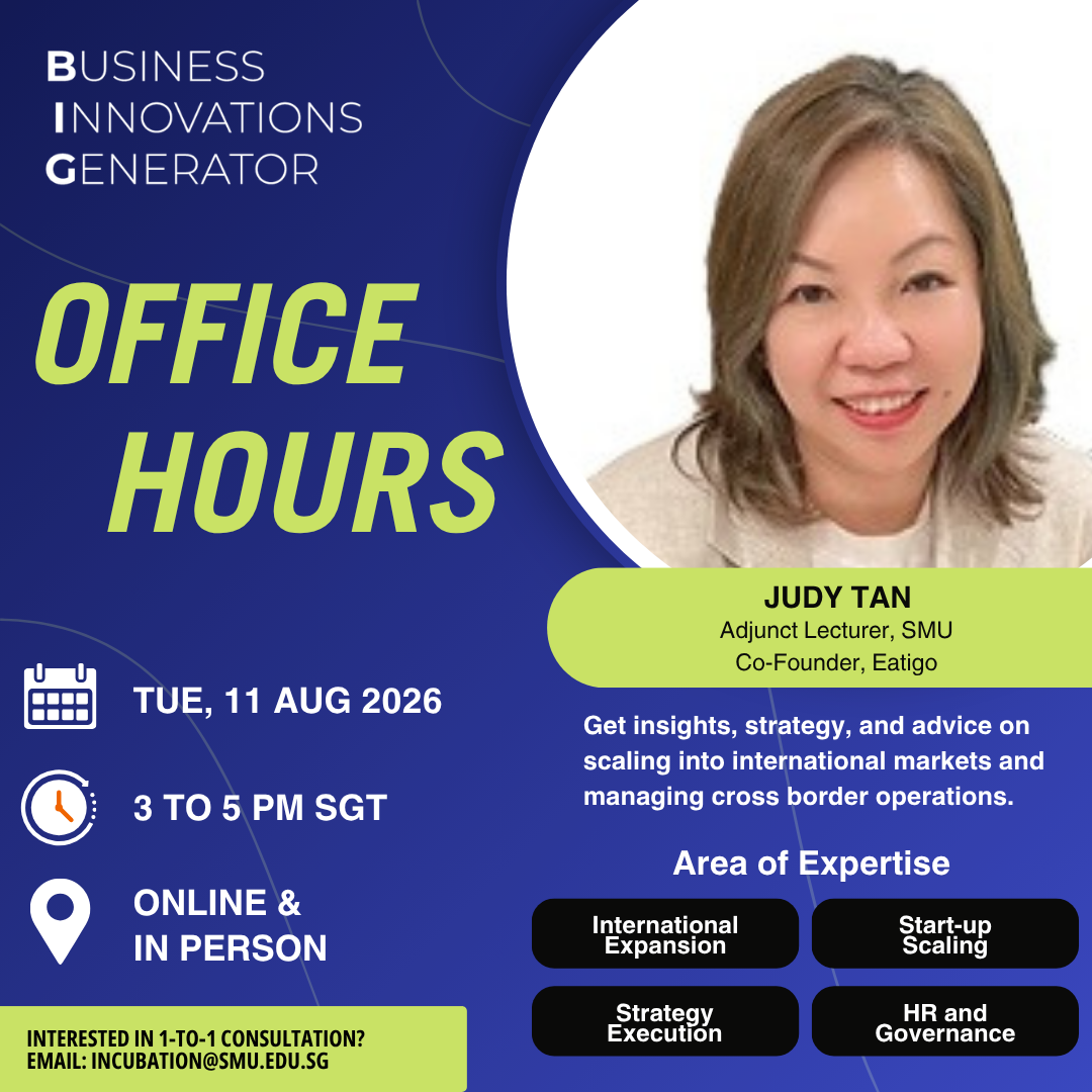 BIG Office Hours Judy Tan